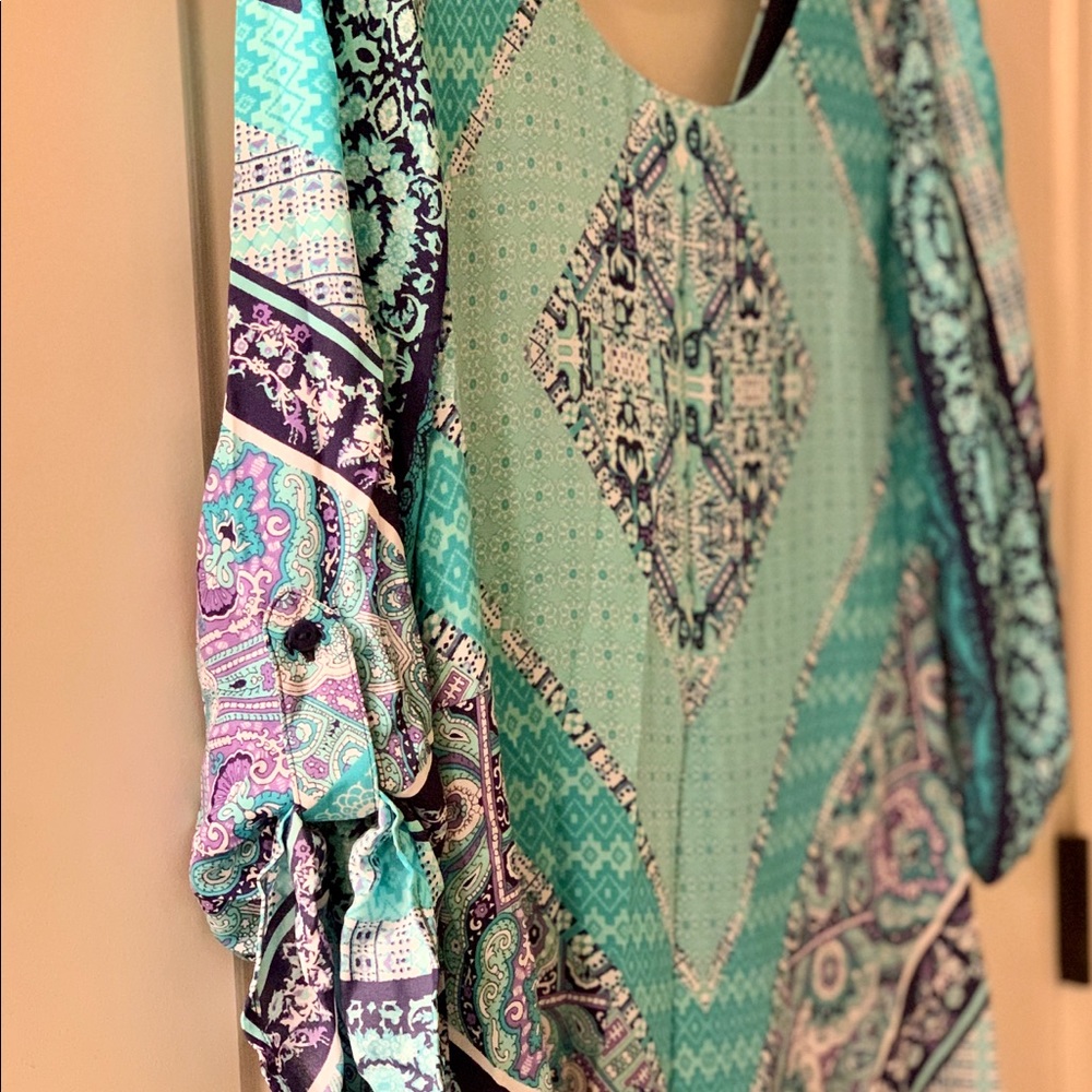 | Ladies Paisley Print Lined Dress | Size L | EUC - Picture 4 of 8